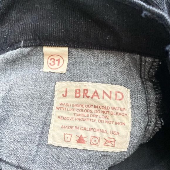 J Brand Black Corduroy Boot Cut Leg Pants - Picture 6 of 8